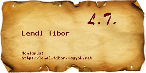 Lendl Tibor névjegykártya
